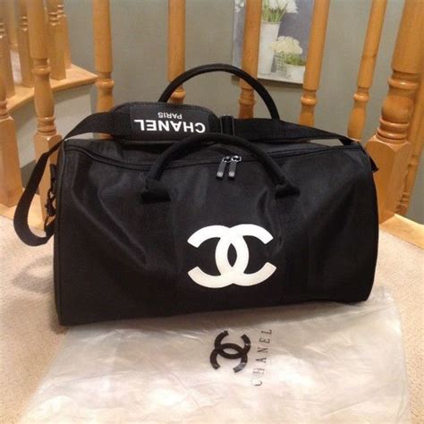 Chanel VIP Black Gym Duffle Bag 